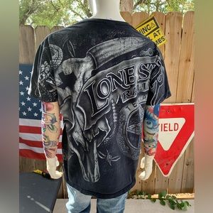 Vintage 2010 Lone Star Rally Texas Rangers All over print T-shirt Size XL